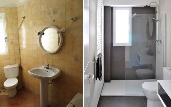 Remodelación de baño antes y después en Tijuana